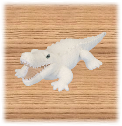 white alligator plush